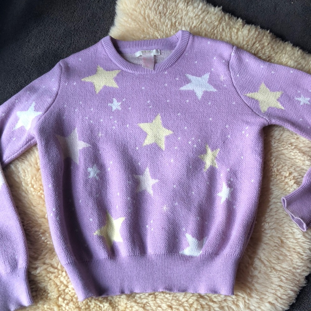 Forever 21 adorable lilac knit Star ⭐️ Sweater 7